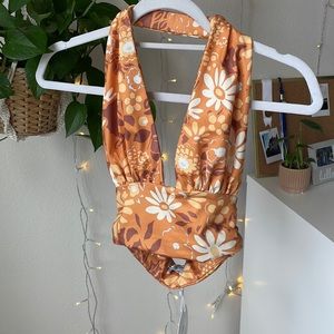 Princess Polly Retro Floral Halter Top